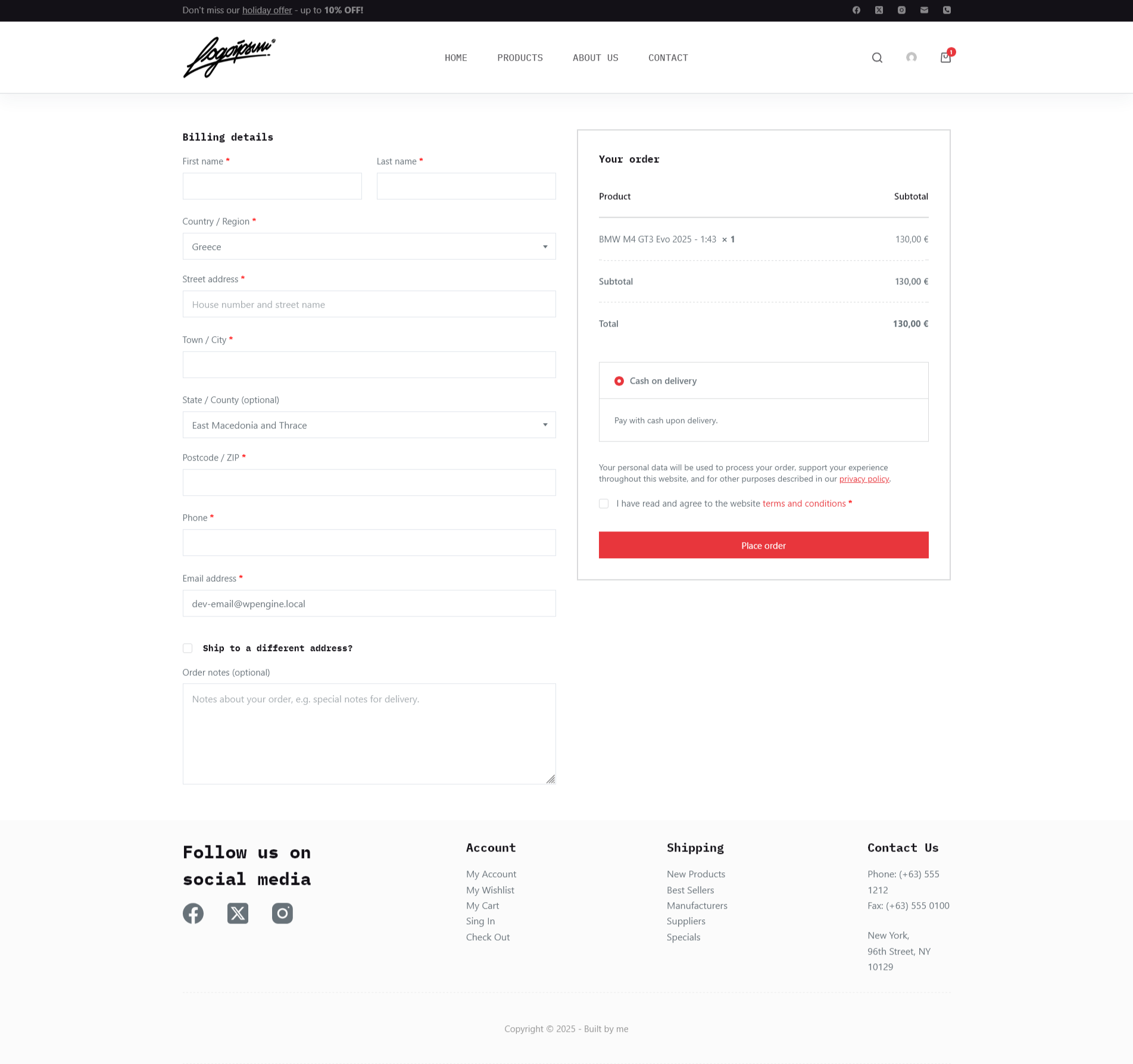 Image of store's checkout section