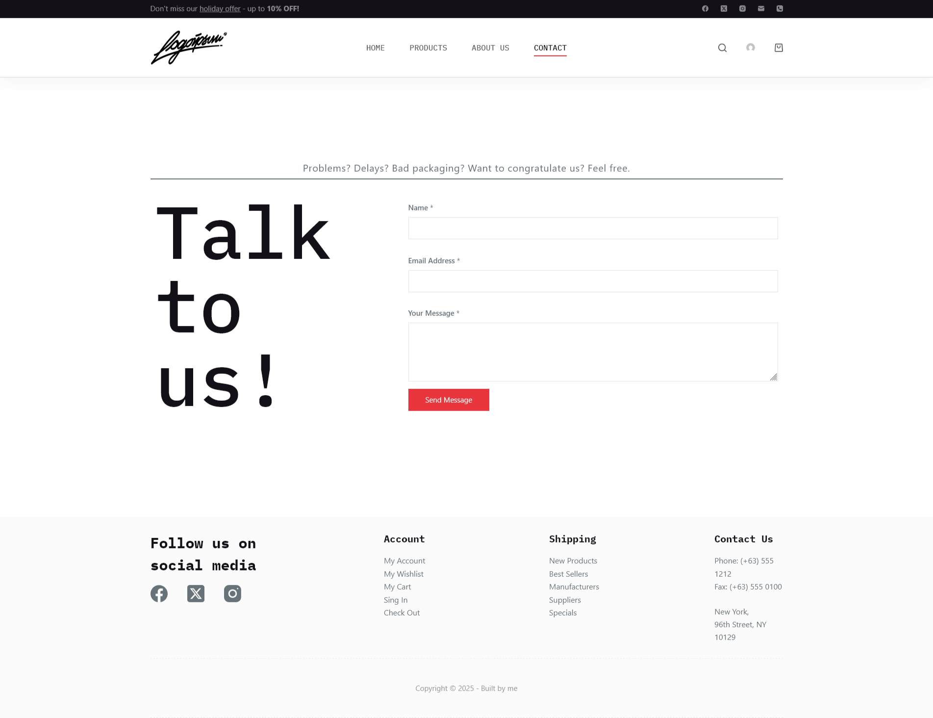 Image of contact page