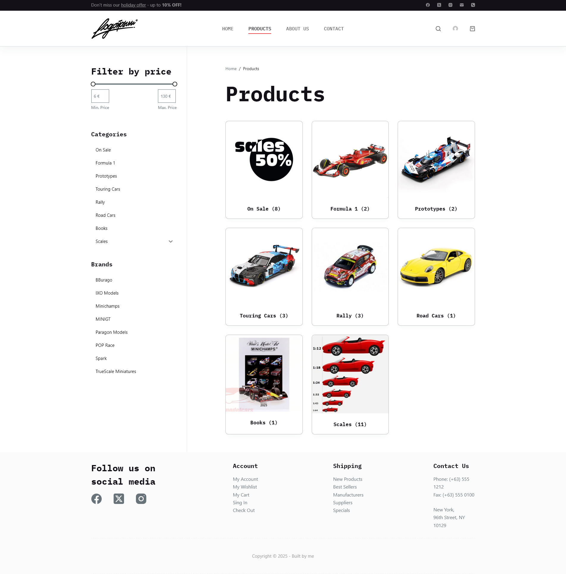 Image of Products Page
